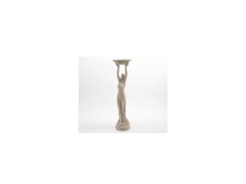 DONNA PORTA VASO STATUA 39X32X130CM