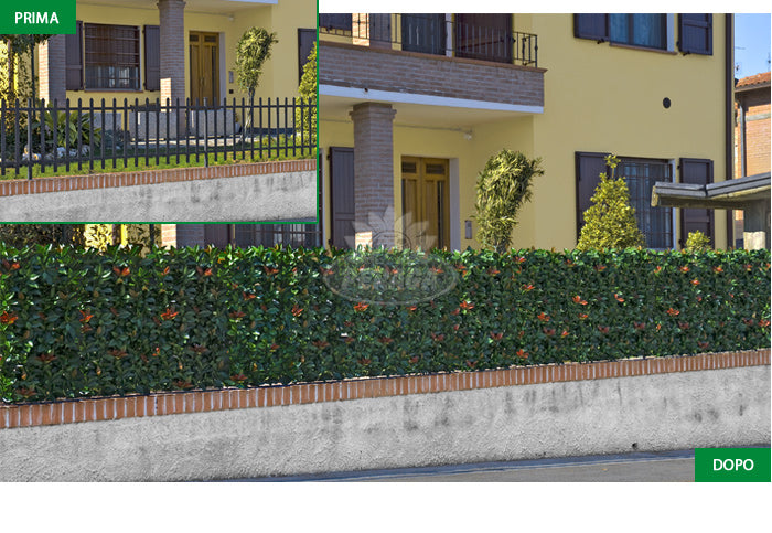 SIEPE ARTIFICIALE ORNAMENTALE PHOTINIA 50X50CM