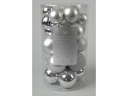 30 PALLINE ARGENTO OPACO/GLITTERATO