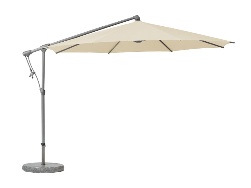 OMBRELLONE SUNWING C+ 300CM ROTONDO BIANCO PANNA CON BASE GLATZ