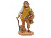 PASTORE CON CANESTRO 12CM IN RESINA (F-78)