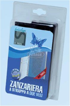 ZANZARIERA BIANCA A STRAPPO A DUE VELI PER PORTE 140X250CM STARK