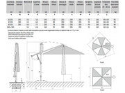 OMBRELLONE SUNWING C+ 300CM ROTONDO BIANCO PANNA CON BASE GLATZ