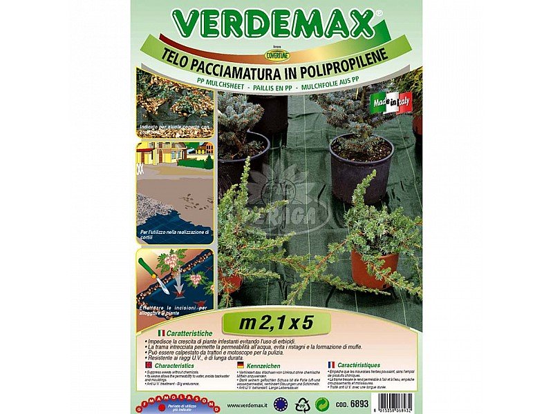TELO PER PACCIAMATURA IN POLIPROPILENE VERDE M 2,1X5