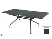 TAVOLO ALLUNGABILE PIANO FERRO ANTICO EMU IN ACCIAIO 160 / 210 X