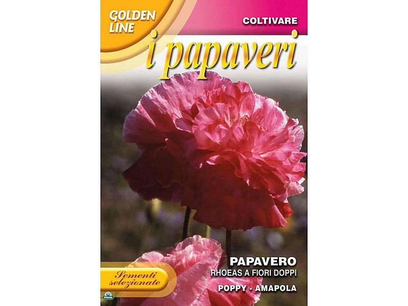 BUSTINA CON SEMI DI PAPAVERO RHOEAS A FIORI DOPPI