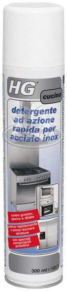 HG DETERGENTE AD AZIONE RAPIDA PER ACCIAIO INOX 300 ML