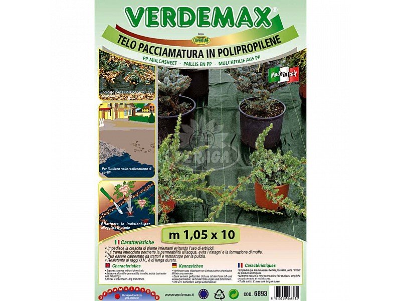 TELO PER PACCIAMATURA IN POLIPROPILENE VERDE M 1,05X10
