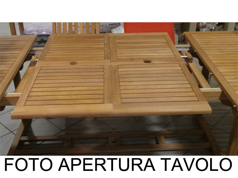 TAVOLO BOSTON RETTANGOLARE IN TEAK ALLUNGABILE
