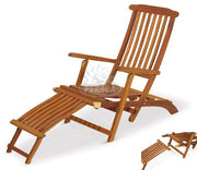 SDRAIO DECKCHAIR IN KEROUING 3 POSIZIONI CON POGGIAPIEDI STACCABILE