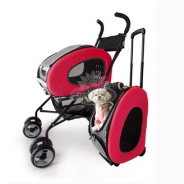 PASSEGGINO PER CANI 5 IN 1 COLORE ROSA