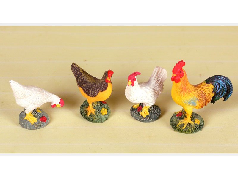 1 GALLINA IN RESINA 2/2,5X4,5/6CM