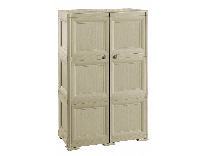 ARMADIO 2 ANTE,3 MODULI CON PUNTALE,FINITURA LEGNO TALPA
