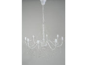 LAMPADARIO 8 BRACCIA D.80 BIANCO