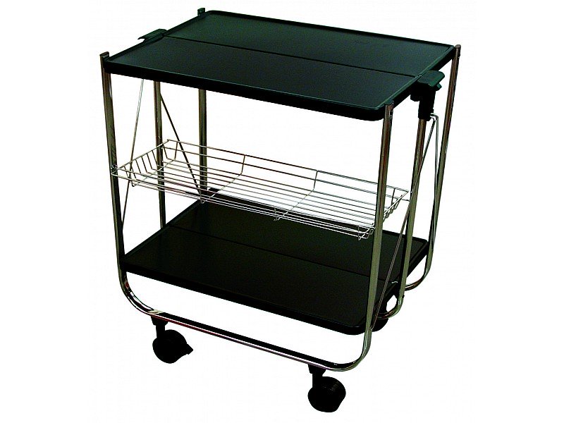 CARRELLO NERO PORTAOGGETTI