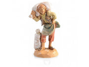 PASTORE CON SACCO A SPALLE 6,5CM IN RESINA (F-220)