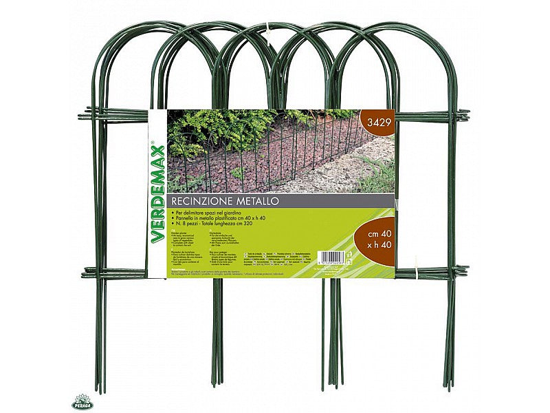 RECINZIONE IN METALLO AD ARCO PER AIUOLE CM 40XH40