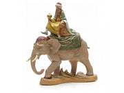 RE MAGIO GASPARRE SU ELEFANTE 19CM IN RESINA (F44)