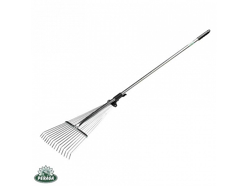 SCOPA PER ERBA E FOGLIE IN METALLO 120CM