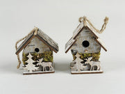 OFFERTA 3 CASETTE UCCELLINI 6X4X7,5CM MARRONE CHIARO IN LEGNO CON RENNA