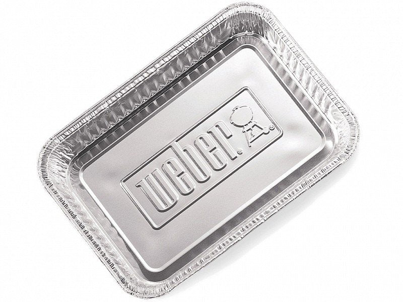 10 VASCHETTE GRANDI IN ALLUMINIO WEBER