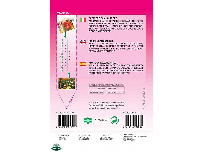 BUSTINA CON SEMI DI PAPAVERO GLACUM RED