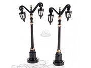 SET 2 LAMPIONI CON LUCE A BATTERIA H 10 CM PER PRESEPE