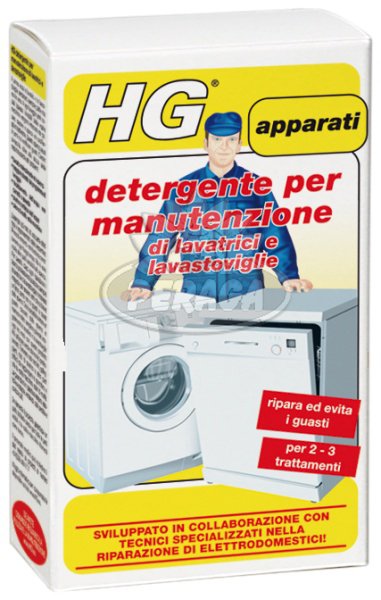 HG DETERGENTE PER MANUTENZIONE DI LAVATRICI E LAVASTOVIGLIE 2X10