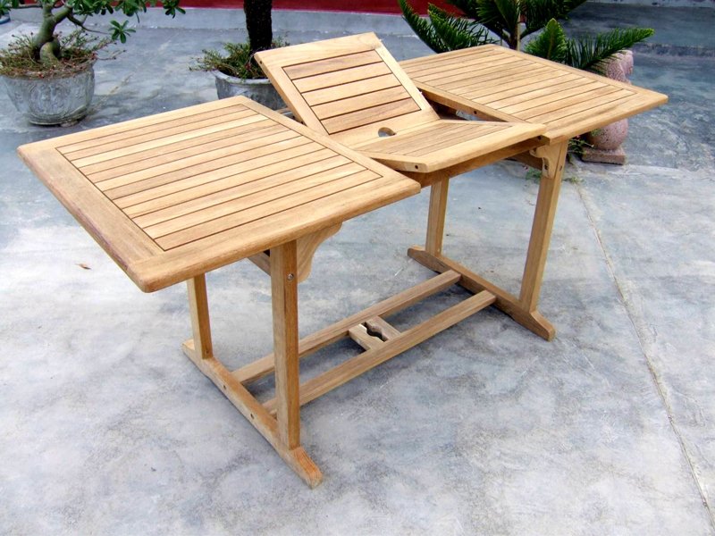 TAVOLO 120/160X70 TEAK BOSTON ALLUNGABILE