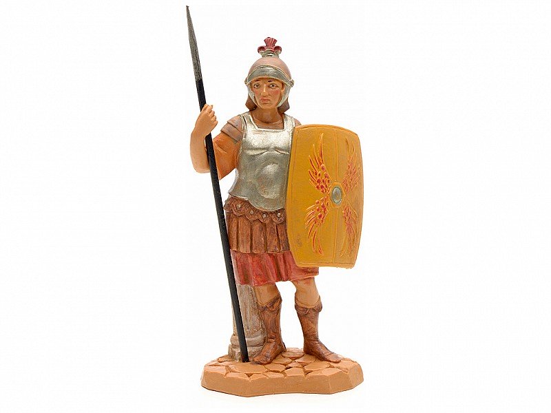 SOLDATO ROMANO CON SCUDO 12CM IN RESINA (F-24)