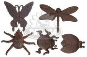 FORME DECORATIVE INSETTI IN GHISA 10,7X2,1X10,6 CM ASSORTITI