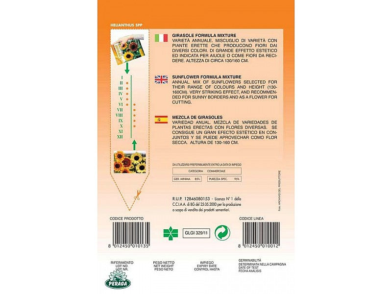 BUSTINA CON SEMI DI GIRASOLE FORMULA MIXTURE