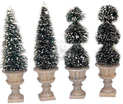 Cone-Shaped & Sculpted Topiaries, Set Of 4 - LEMAX COD 34965