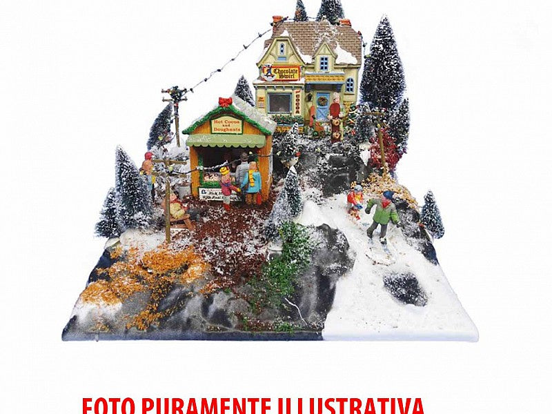 PAESAGGIO MINI PISTA DA SCI 39X38CM