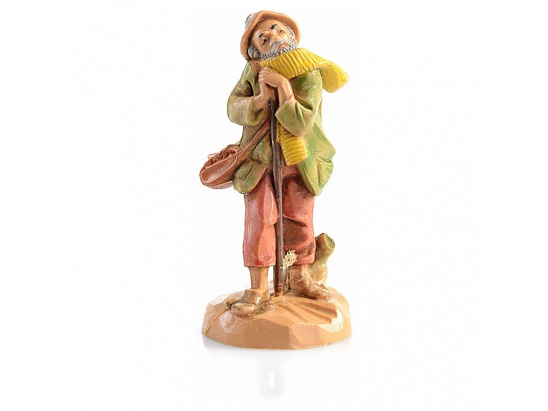 PASTORE CON BASTONE E SCIARPA 6,5CM IN RESINA (F-269)