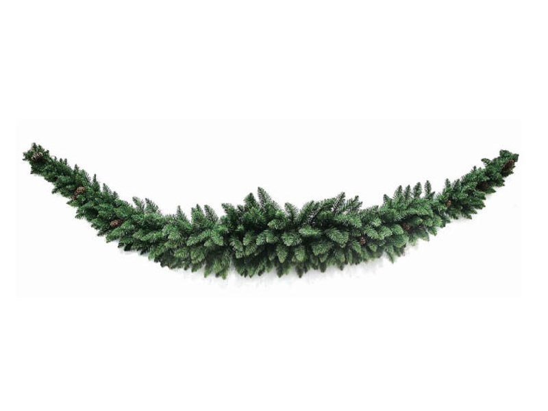 GHIRLANDA VERDE CON PIGNE H270CM  Ø45CM
