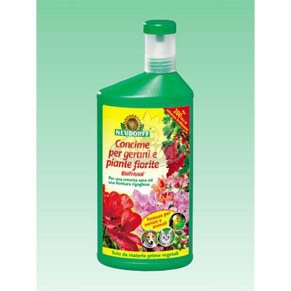 CONCIME BIOLOGICO ORGANICO PER GERANI E PIANTE FIORITE BIOTRISSO