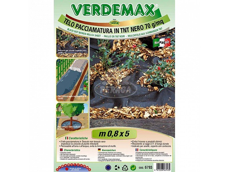 TELO PER PACCIAMATURA IN TNT NERO M 0,8X5
