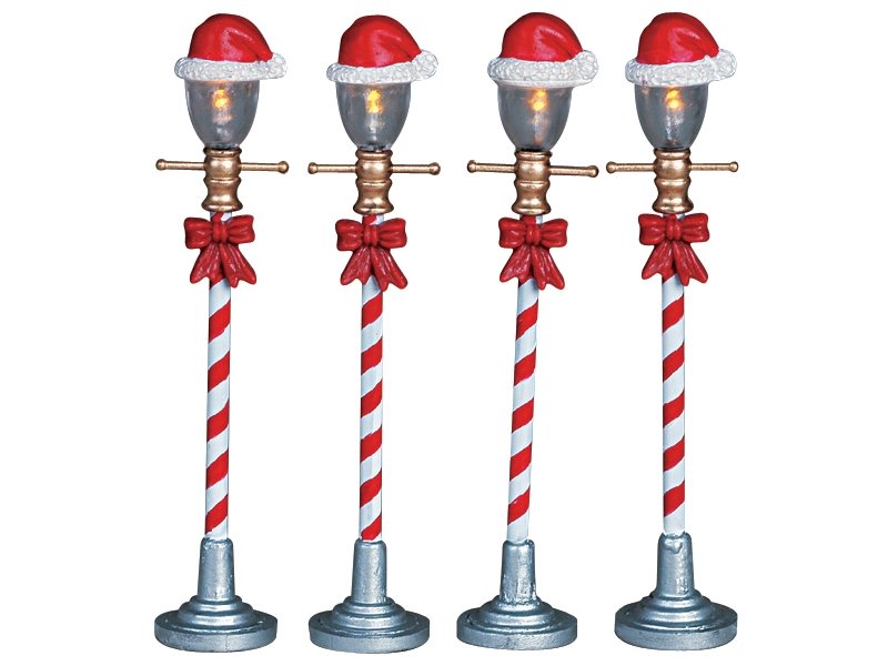 LAMPIONI DI SANTA CLAUS - SANTA HAT STREET LAMP, SET OF 4