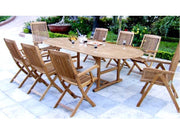 TAVOLO OVALE BOSTON IN TEAK BIRMANO 180/260X110
