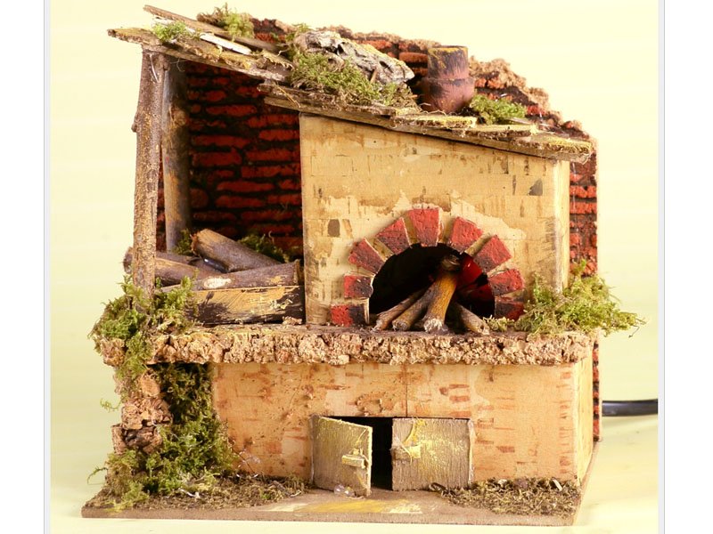 FORNO A LEGNA CON LAMPADA EFFETTO FIAMMA