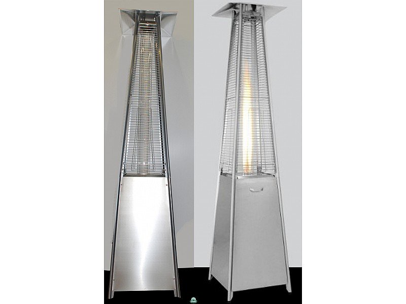 STUFA A PIRAMIDE IN ACCIAIO INOX 9,5KW
