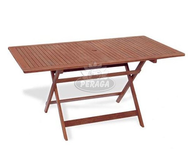 TAVOLO RETTANGOLARE PIEGHEVOLE IN KEROUING CAPRIFOGLIO 100X70X72