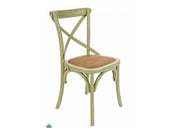 SEDIA IN LEGNO 45X53X88H MOD. CROSS COLOR VERDE BIZZOTTO