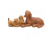 FAMIGLIA DI CANI 12CM IN RESINA (F-142)