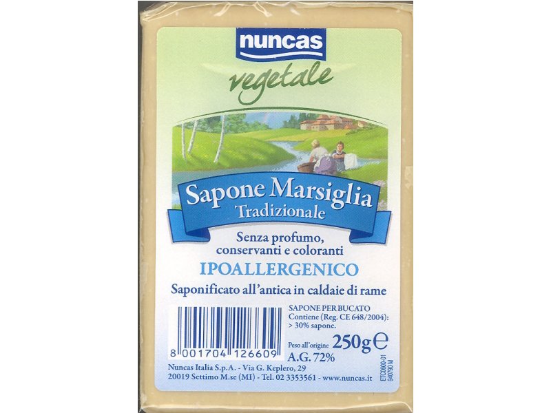 SAPONE DI MARSIGLIA TRADIZIONALE NUNCAS 250GR