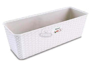 VASO BALCONETTA BIANCO 30CM CON RISERVA ACQUA