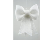 FIOCCO 23CM BIANCO GLITTER APPENDIBILE
