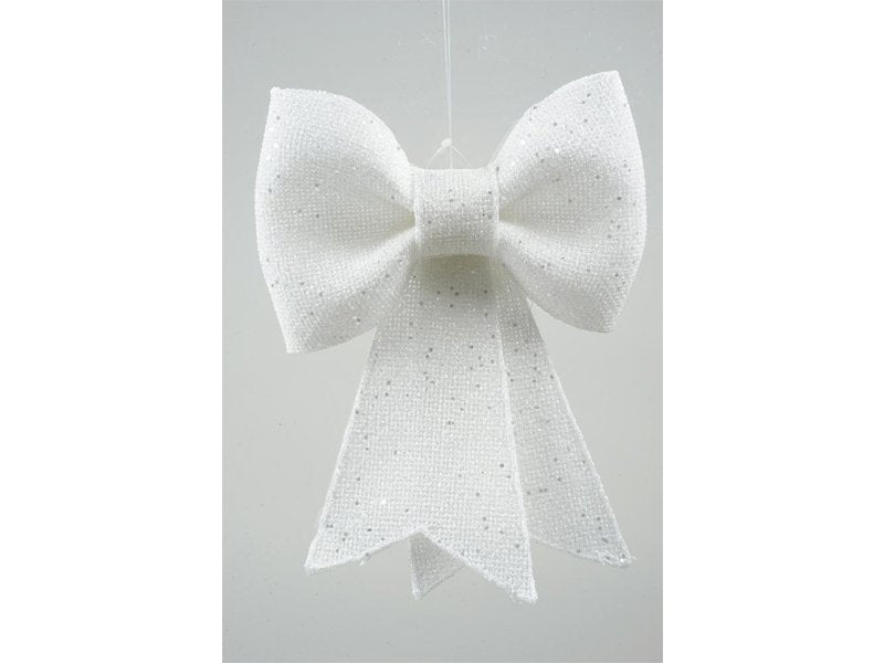 FIOCCO 23CM BIANCO GLITTER APPENDIBILE