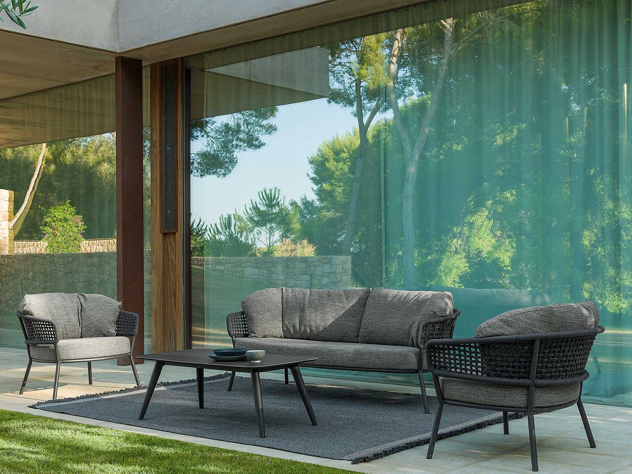SALOTTO DA GIARDINO MOON GRAPHITE